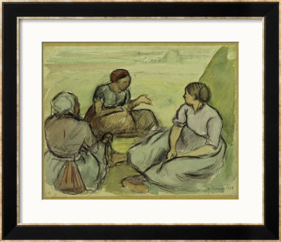 Three Peasant Women by Camille Pissarro Pricing Limited Edition Print image