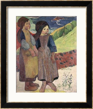 Two Breton Girls By The Sea by Paul Gauguin Pricing Limited Edition Print image