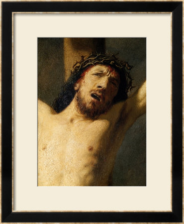 Christ On The Cross, Detail Of The Head by Rembrandt Van Rijn Pricing Limited Edition Print image