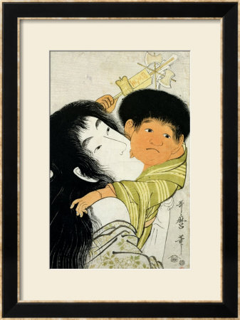 Yama-Uba And Kintoki by Utamaro Kitagawa Pricing Limited Edition Print image