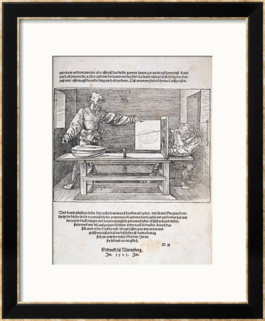 Scene From Durer's Course In The Art Of Drawing, Published Nuremberg 1525 by Albrecht Durer Pricing Limited Edition Print image