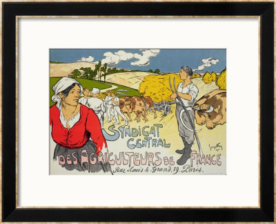 Reproduction Of A Poster Advertising The Central Syndicate Of French Farmers, 1900 by Georges Fay Pricing Limited Edition Print image