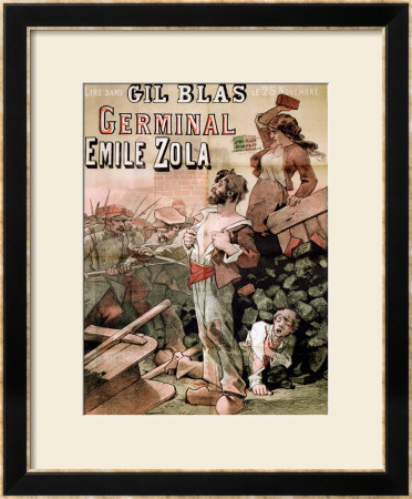 Poster Advertising The Publication Of Germinal By Emile Zola In Gil Blas, 25Th November 1878 by Leon Choubrac Pricing Limited Edition Print image