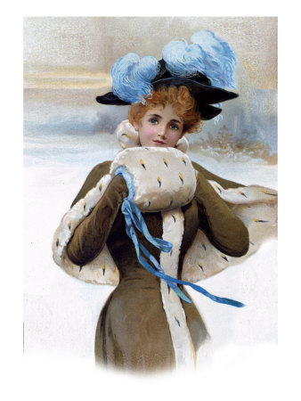 Woman With Hand Warmer 1901 by The National Archives Pricing Limited Edition Print image