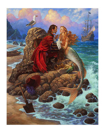 The Pirate And The Mermaid by Patricia Pricing Limited Edition Print image
