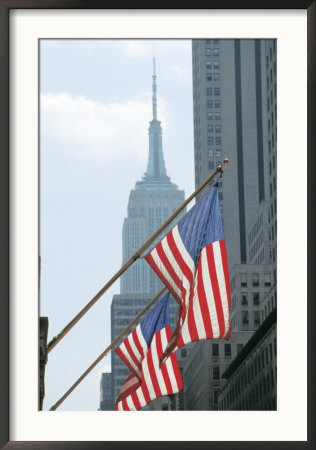 Empire State Building With Usa Flag, Usa by Jacob Halaska Pricing Limited Edition Print image