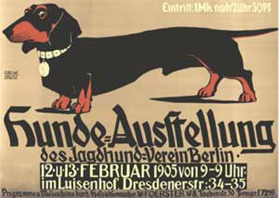 Hunde-Ausstellung (Dachshund) by Georg Belwe Pricing Limited Edition Print image