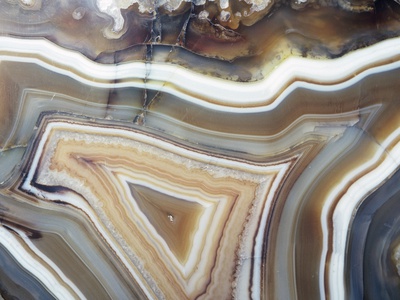 Chalcedony, A Variety Of Quartz Known As Banded Agate, Mexico by Ken Lucas Pricing Limited Edition Print image