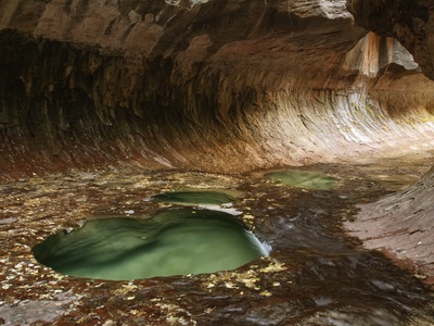 The Subway Is A Geologic Formation Of Sandstone Carved By Water In The Western Half Of Zion Nationa by Don Grall Pricing Limited Edition Print image