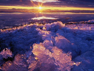 Sun Shining On Ice by Pat O'hara Pricing Limited Edition Print image