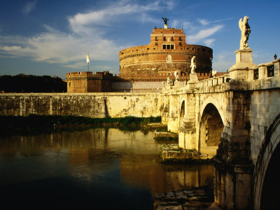 Castel Sant' Angelo Bridge Over Tiber River, Rome, Italy by Jon Davison Pricing Limited Edition Print image