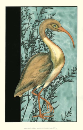 Heron In The Grass I by Jennifer Goldberger Pricing Limited Edition Print image