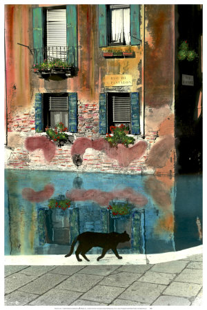 Cat On A Canal by Martin Roberts Pricing Limited Edition Print image