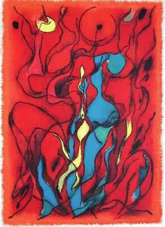 Composition En Rouge I by Gustave Singier Pricing Limited Edition Print image