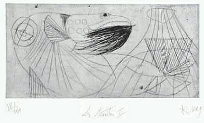 La Truite Ii by Jean Messagier Pricing Limited Edition Print image