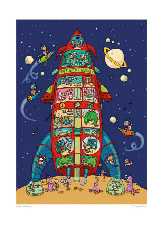 The Space Rocket by Joelle Dreidemy Pricing Limited Edition Print image