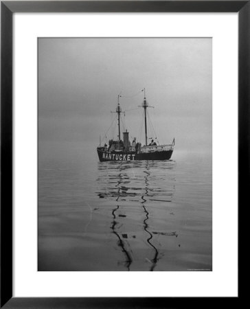 Lightship Nantucket Riding Anchor Near Quicksand Shallows To Warn Away Other Ships by Sam Shere Pricing Limited Edition Print image