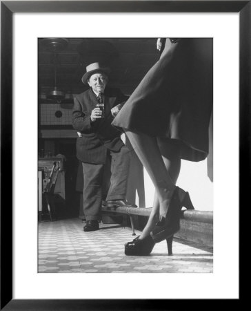 Edward Van Duyne, 105 Years Old, Enjoying A Beer And A Pretty Lady by Tony Linck Pricing Limited Edition Print image