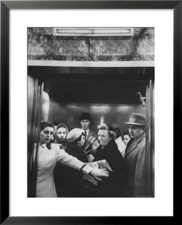 Elevator In A Madison Avenue High Rise Office Building by Walter Sanders Pricing Limited Edition Print image