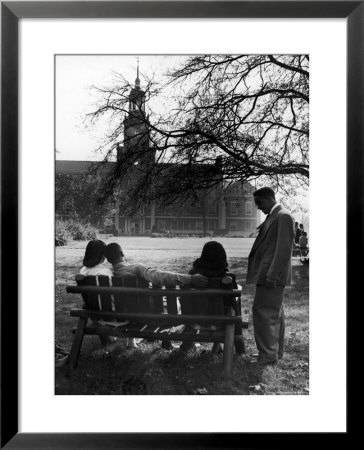 Students On Campus Of Howard University Outside Founders Library by Alfred Eisenstaedt Pricing Limited Edition Print image