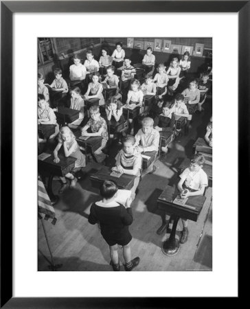 School Children Listening To Letter From Mrs. Chiang Kai Shek Regarding Aid To China by Horace Bristol Pricing Limited Edition Print image