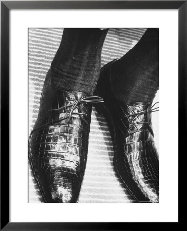 Pair Of Alligator Shoes Sold At Neman Marcus For $135 Dollars by Francis Miller Pricing Limited Edition Print image