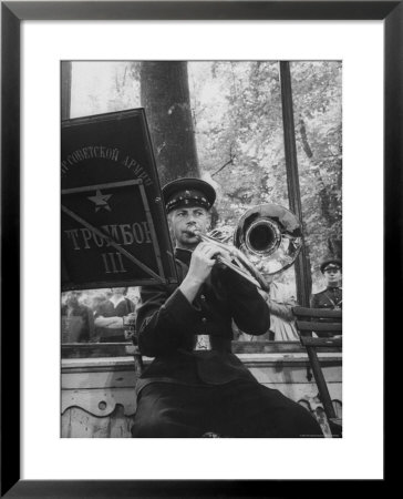 Soviet Military Band Giving Farewell Concert Before Evacuation Of Austria by Thomas D. Mcavoy Pricing Limited Edition Print image