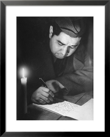 Soldier Writing In A Diary by George Strock Pricing Limited Edition Print image