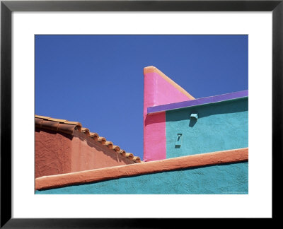 Colourful Roof Detail In Village, La Placita, Tucson, Arizona, Usa by Ruth Tomlinson Pricing Limited Edition Print image