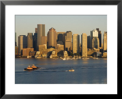 City Skyline At Dawn Across Boston Harbor, Boston, Massachusetts, Usa by Amanda Hall Pricing Limited Edition Print image