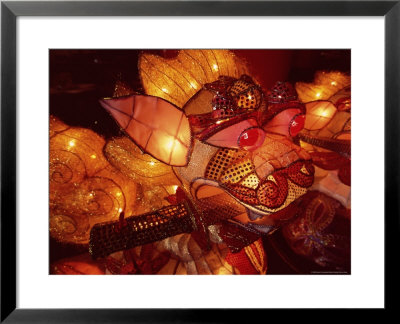 Close-Up Of Illuminated Lantern, Taipei, Taiwan, Asia by Sylvain Grandadam Pricing Limited Edition Print image