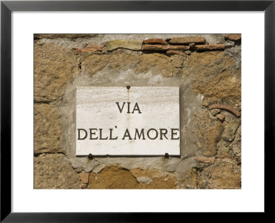 Street Sign, Pienza, Val D'orcia, Tuscany, Italy, Europe by Angelo Cavalli Pricing Limited Edition Print image