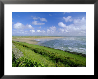 Looking South Along Saunton Sands And Braunton Burrows Near Barnstaple, North Devon, England, Uk by Robert Francis Pricing Limited Edition Print image