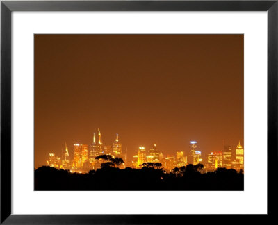 Melbourne Cbd At Night, Victoria, Australia by David Wall Pricing Limited Edition Print image