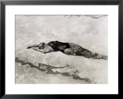 View From Above Of A Swimmer In A Pool Doing The Backstroke by A. Villani Pricing Limited Edition Print image
