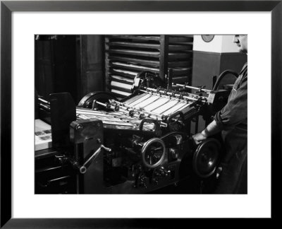 Working The Rotary Press At Newspaper Printing Facility Of The Daily Il Resto Del Carlino, Bologna by A. Villani Pricing Limited Edition Print image