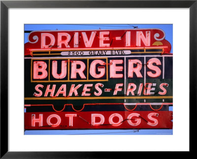 Drive-In Neon Sign, San Francisco, California by Roberto Gerometta Pricing Limited Edition Print image