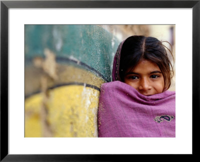 Girl Leaning Against Wall, Mandawa, Rajasthan, India by Daniel Boag Pricing Limited Edition Print image
