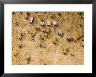Fishing And Cattle Camp On The Dry Bed Of Lake Mtera, Tanzania by Michael Fay Pricing Limited Edition Print image