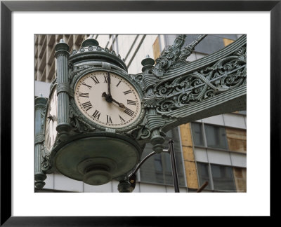 The Marshall Field Clock On The Corner Of State And Randolf Streets by Paul Damien Pricing Limited Edition Print image