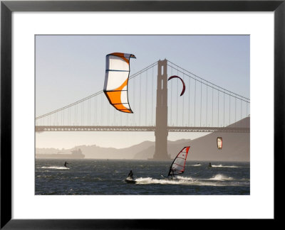 People Wind Surfing And Kitebording In The San Francisco Bay, California by Skip Brown Pricing Limited Edition Print image