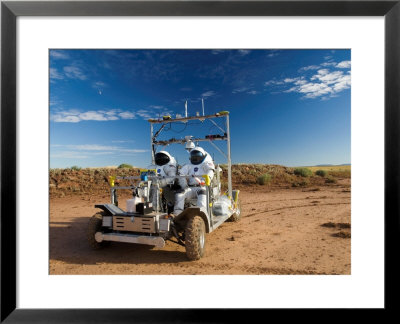 Astronauts Test A Surface Transport Vehicle In The Arizona Desert by Nasa Pricing Limited Edition Print image