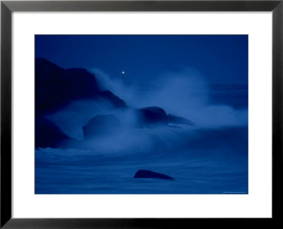 Autumn Storm, A Nor'easter, Surrounding The Lighthouse On Thacher Island At Night by Leonard Mccombe Pricing Limited Edition Print image