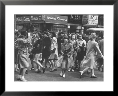 People Moving Through The Streets During Business Hours by Peter Stackpole Pricing Limited Edition Print image