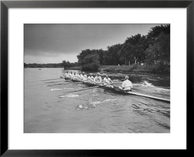 Sen. Leverett Saltonstall, Rowing The Canoe With His Fellow Classmates From The 1914 Harvard Crew by Yale Joel Pricing Limited Edition Print image