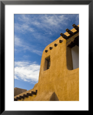 Usa, New Mexico, Santa Fe, New Mexico Museum Of Art, Traditional Adobe Construction by Alan Copson Pricing Limited Edition Print image