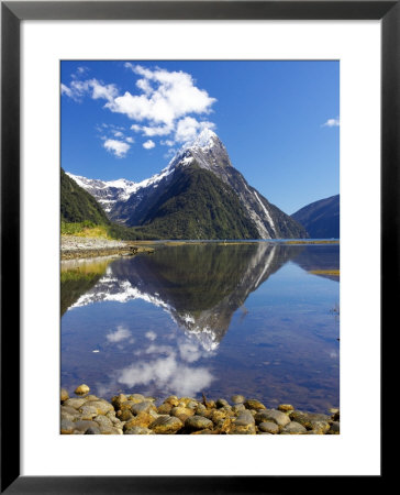 Mitre Peak, Milford Sound, Fjordland National Park, South Island, New Zealand by David Wall Pricing Limited Edition Print image