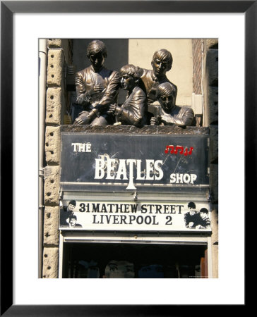 Statues Of The Beatles, The Cavern Quarter, Liverpool, England, United Kingdom by Charles Bowman Pricing Limited Edition Print image
