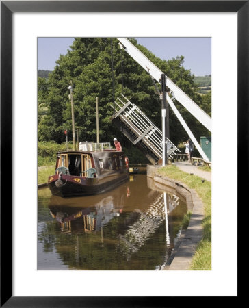 Liftbridge And Towpath, Tal Y Bont, Monmouth And Brecon Canal, Powys, Mid-Wales, Wales by David Hughes Pricing Limited Edition Print image