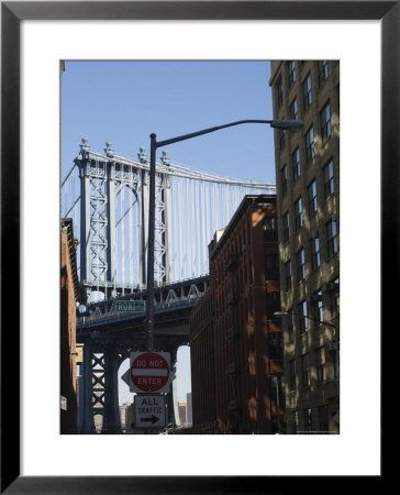 Manhattan Bridge, Dumbo (Down Under Manhattan Bridge Overpass) Neighbourhood, Brooklyn, New York by Amanda Hall Pricing Limited Edition Print image
